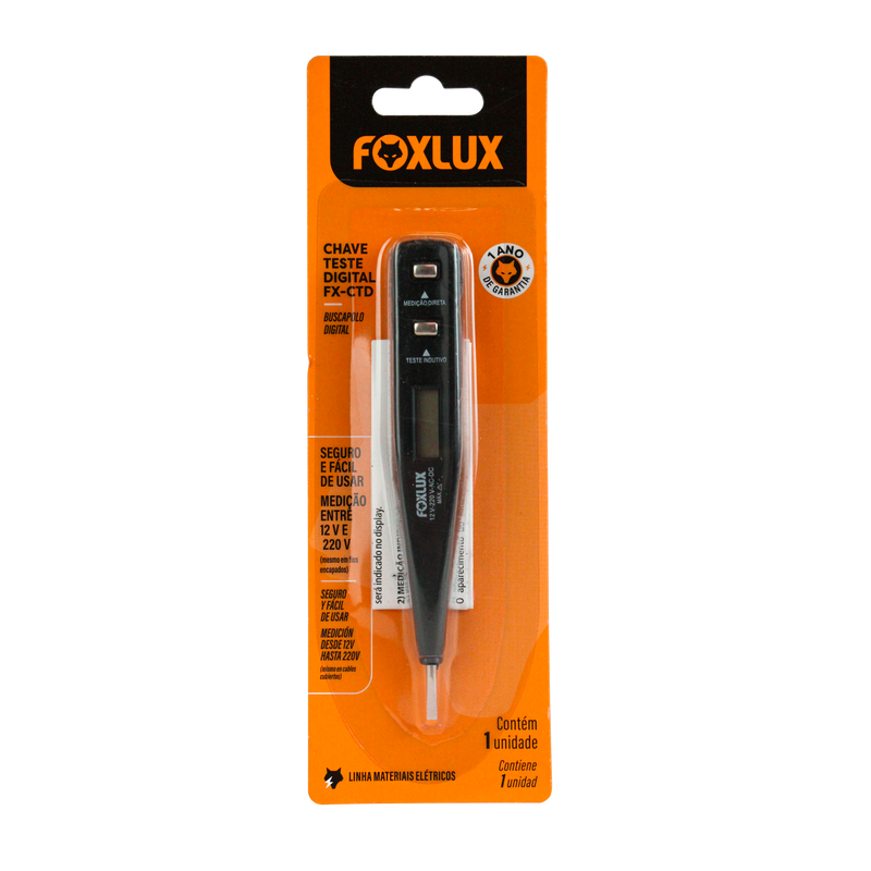 Punta De Prueba Digital Foxlux 12 V - 220V 03.07 (UNIDAD)