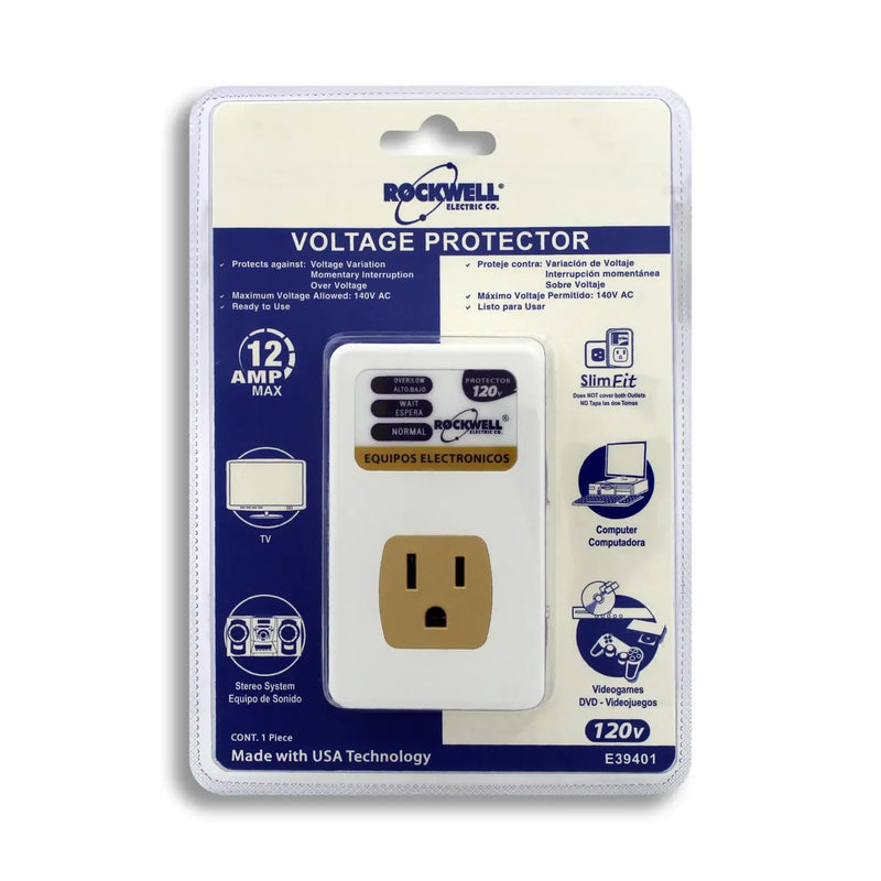 Protector de Voltaje Electrónicos 12Amp 120V E39401 (UNIDAD)