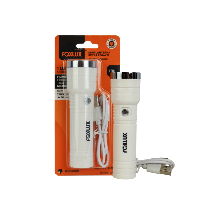 Foco Led Recargable Usb Foxlux 1W 44.08 (UNIDAD)