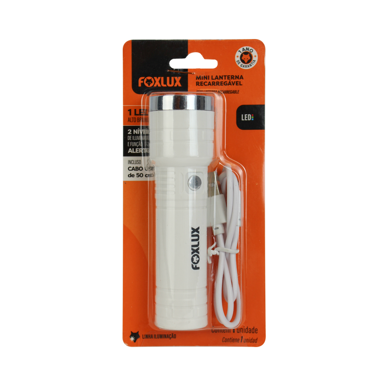 Foco Led Recargable Usb Foxlux 1W 44.08 (UNIDAD)