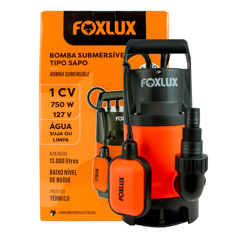 Bomba Sumergible Flotante Foxlux 1 HP 127V 64.07 (UNIDAD)