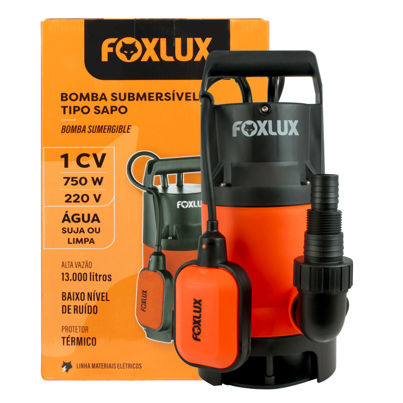 Bomba Sumergible Flotante Foxlux 1 HP 220V 64.08 (UNIDAD)