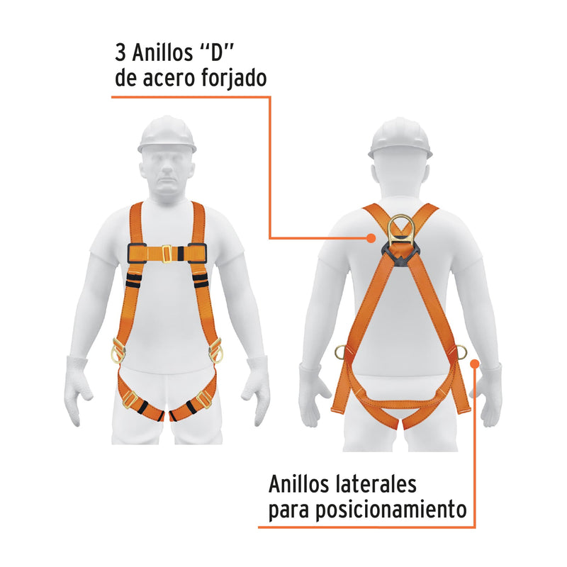 Arnés De Seguridad 3 Anillos Truper Arn-5436 (UNIDAD)