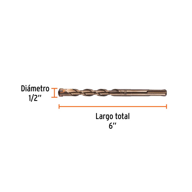 Barrena Concreto Sds Truper 1/2 X 6 Bs-1/2X6 (Unidad)