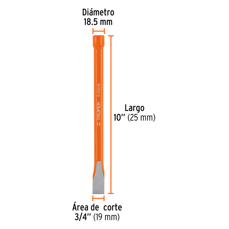 Cincel Plano Truper 3/4 X 10 C-3/4X10 (UNIDAD)