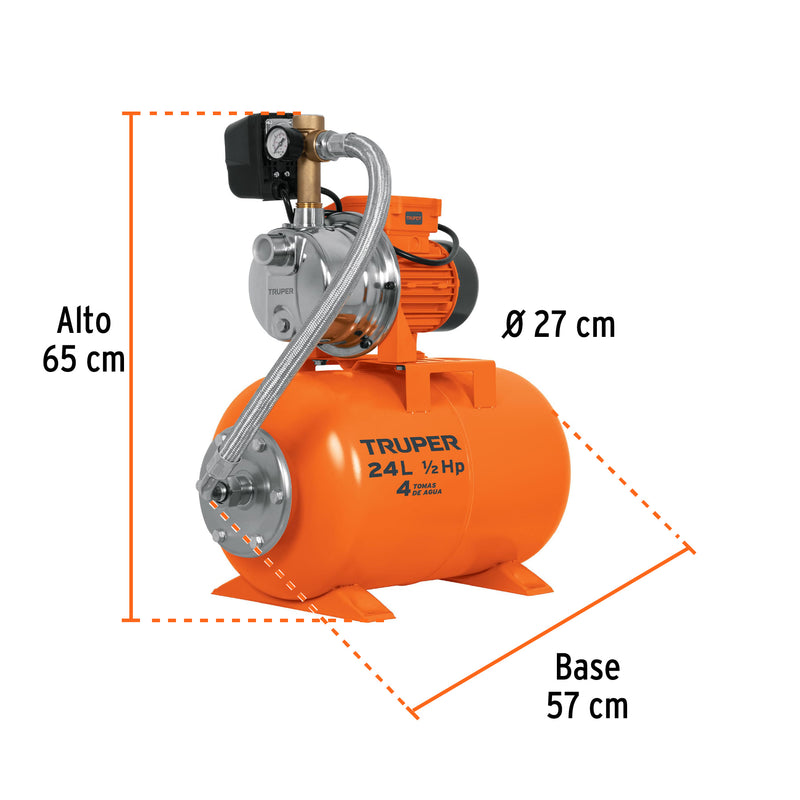 Bomba Ladrona + Tanque (Combo) 1/2Hp Truper (UNIDAD)