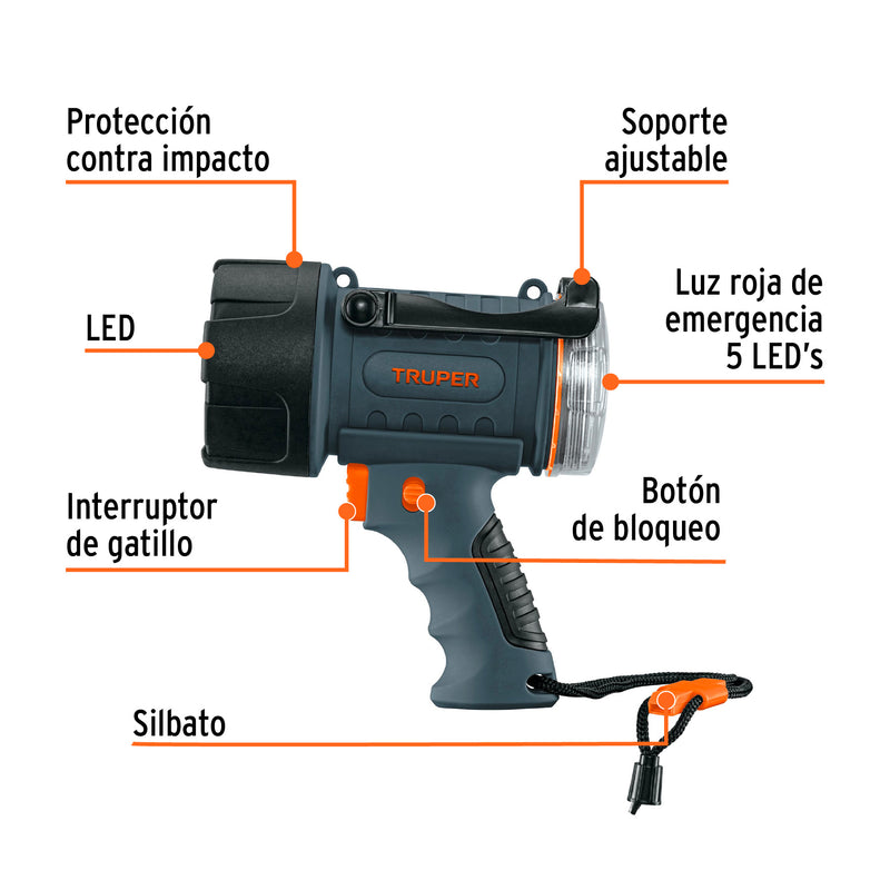 Foco Recargable Truper 300 Lumens Lare-300 (UNIDAD)