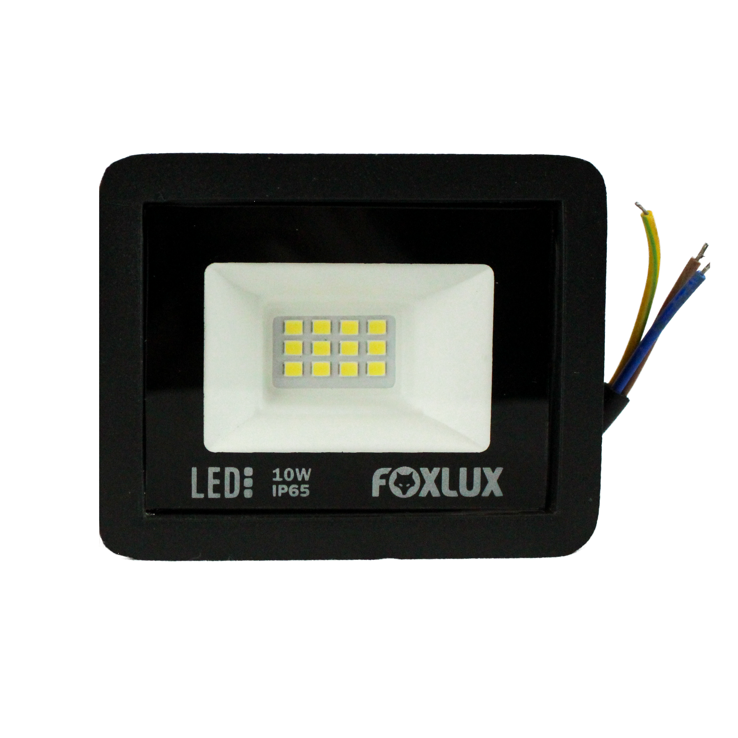 Reflector Led Foxlux 10W Negro 6500K LED38.19 (UNIDAD)