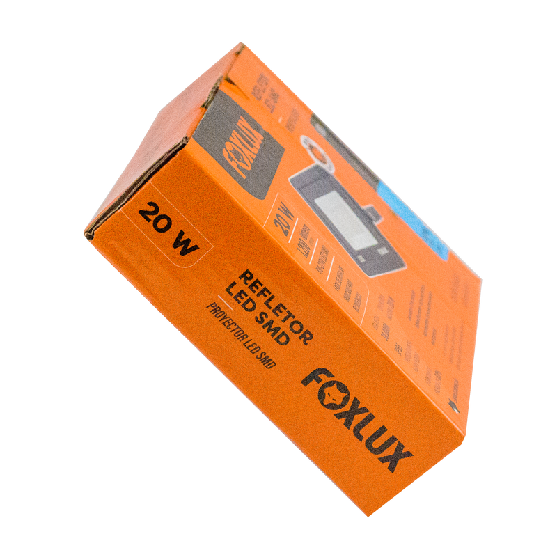 Reflector Led Foxlux 20W Negro 6500K LED38.20 (UNIDAD)