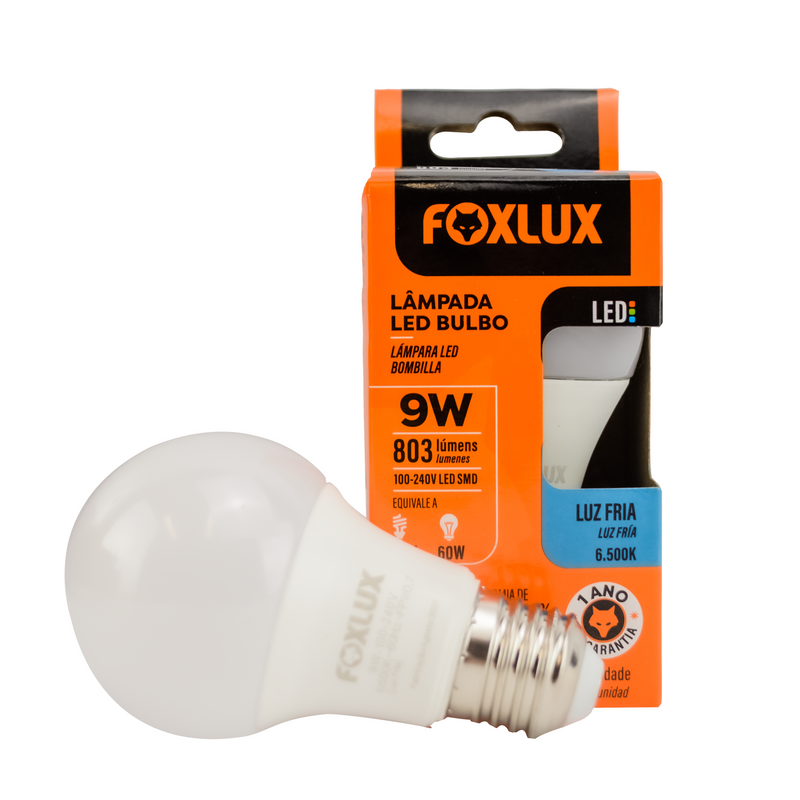 Bombillo Led 9W 6500K Foxlux LED90.07 (UNIDAD)