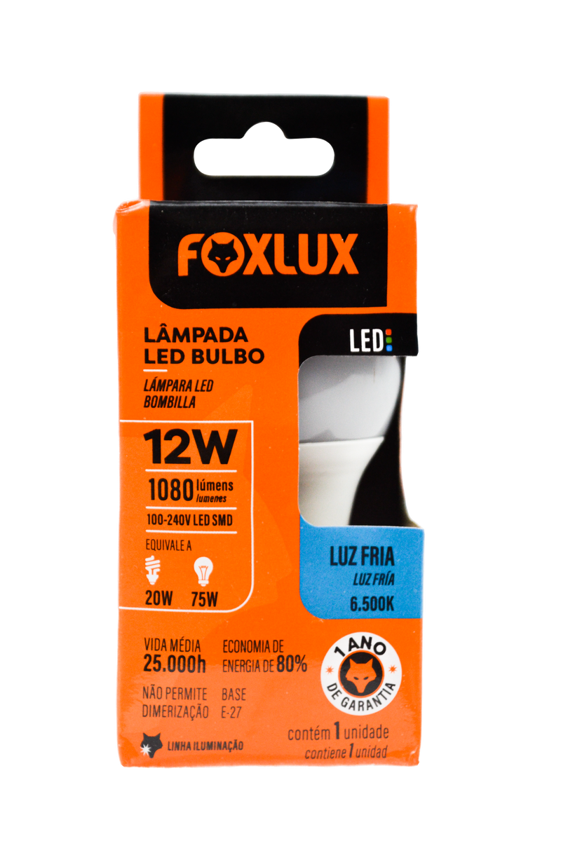 Bombillo Led 12W 6500K Foxlux LED90.22 (UNIDAD)