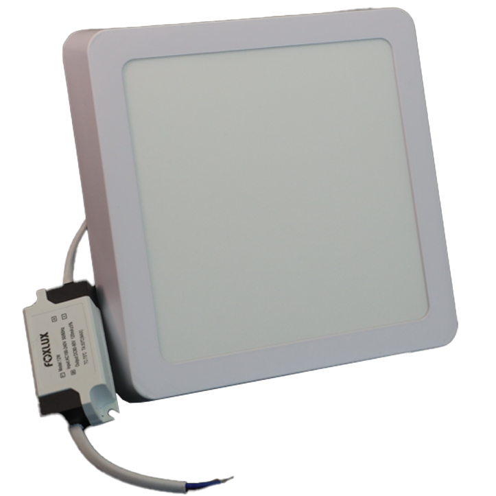 Lampara Led Foxlux Cuadrada Superficie 12W 6500K LED90.66 (UNIDAD)
