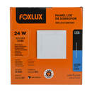 Lampara Led Foxlux Cuadrada Superficie 24W 6500K LED90.68 (UNIDAD)