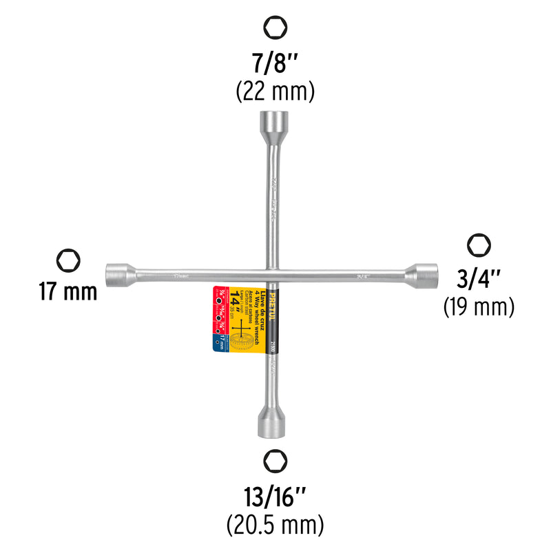 Llave Rueda Cruzeta 14 Pulgs Pretul Llcr-14P (UNIDAD)