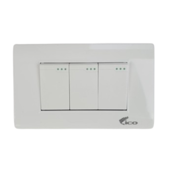 Lico Lux Interruptor Triple Blanco 3 Way (UNIDAD)