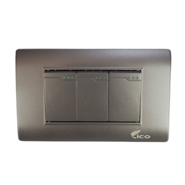 Lico Lux Interruptor Triple Gris (UNIDAD)