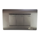Lico Lux Interruptor Triple Gris (UNIDAD)