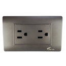 Lico Lux Toma Corriente Doble Gris (UNIDAD)