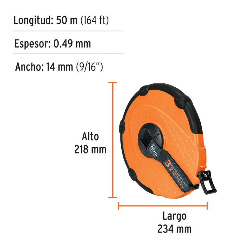 Cinta Agrimensor Truper 50M Tp50Me (UNIDAD)