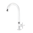 Llave para Fregadero Mango Alto Cristal Blanco 1170319E Viqua (UNIDAD)