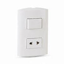 Interruptor + Tomacorriente Btc Blanco Style (UNIDAD)