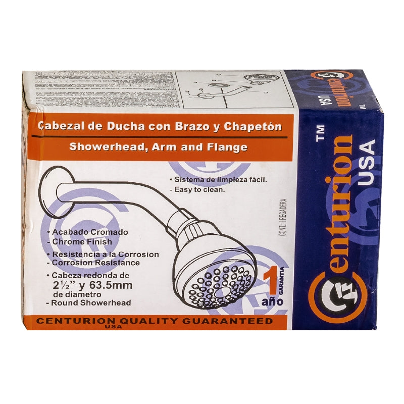 Ducha Centurion Redonda con Brazo Metal De 6 Rsh006 (UNIDAD)