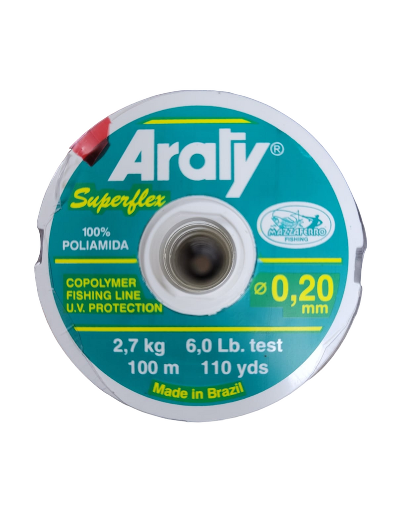 Araty Hilo Nylon Superflex 100Mt 0.20Mm Blanco (Unidad)