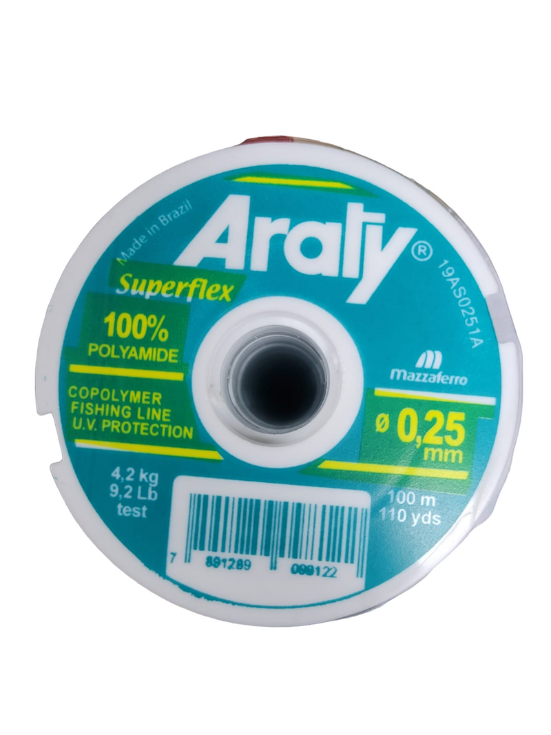 Araty Hilo Nylon Superflex 100Mt 0.25Mm Blanco (ROLLITO)