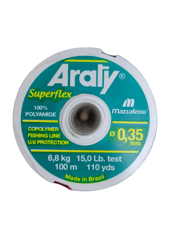 Araty Hilo Nylon Superflex 100Mt 0.35Mm Gris (ROLLITO)