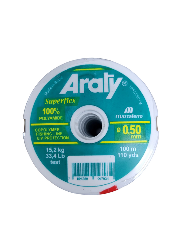 Araty Hilo Nylon Superflex 100Mt 0.50Mm Oro (ROLLITO)