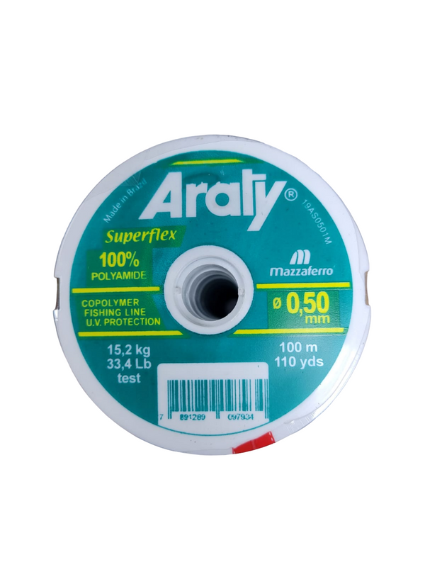 Araty Hilo Nylon Superflex Verde 0.50Mm 100Mt (Unidad)