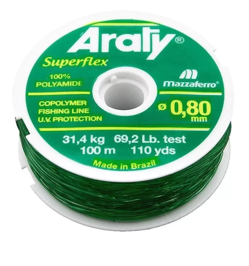 Araty Hilo Nylon Superflex 100Mt 0.80Mm Verde (ROLLITO)