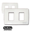 Tapa Plástica para Tomacorriente Doble Blanca Kolny 3400-30 (UNIDAD)