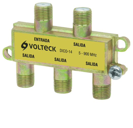 Splitter Coaxial 4 Salidas Volteck Dico-14 (UNIDAD)