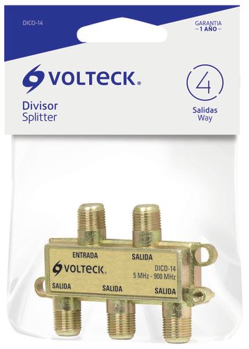 Splitter Coaxial 4 Salidas Volteck Dico-14 (UNIDAD)