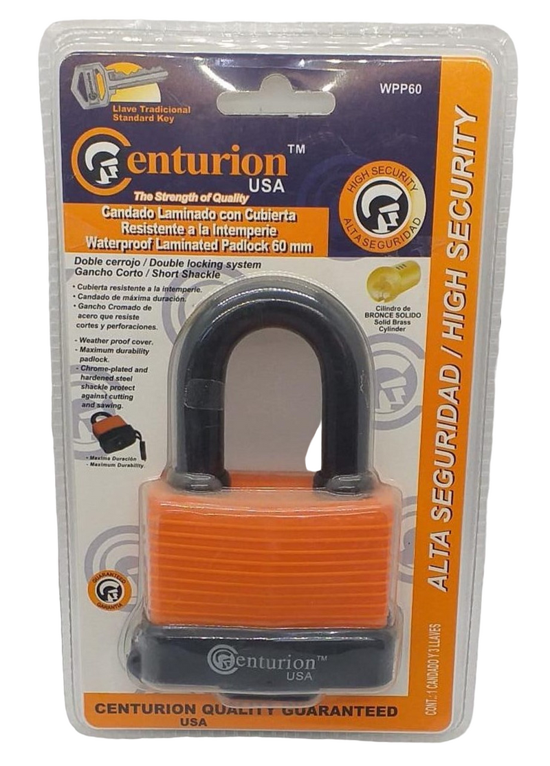 Candado Centurion Resit. Interperie 60 Mm Wpp60 (UNIDAD)