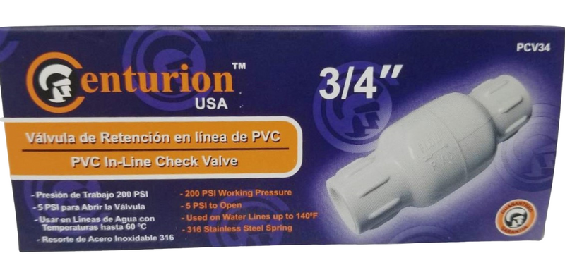 Cheque Pvc Multiuso Centurion De 3/4 Pcv34 (UNIDAD)