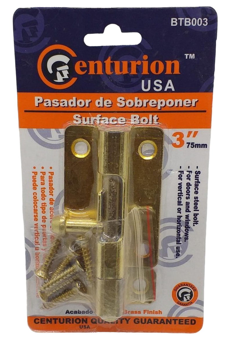 Pestillo Bicromatado Centurion 3 con T Btb003 (UNIDAD)