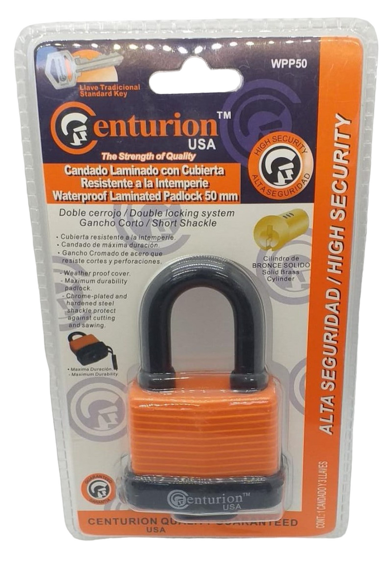 Candado Centurion Resit. Interperie 50 Mm Wpp50 (UNIDAD)