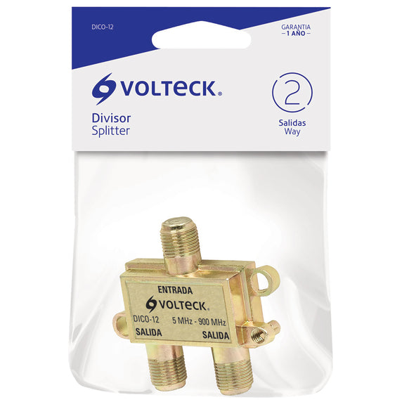 Splitter Coaxial 2 Salidas Volteck Dico-12 (UNIDAD)