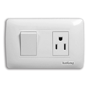 Interruptor + Toma Corriente Blanco Kolny 3401-53 (UNIDAD)