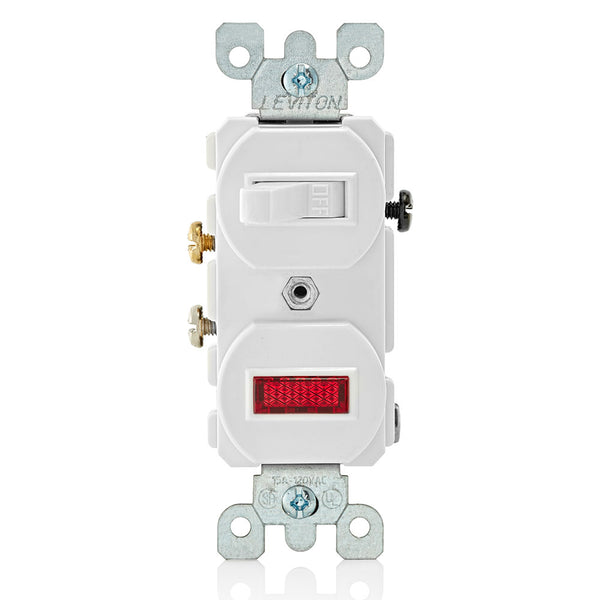 Interruptor para Calentador Blanco con Luz Piloto Leviton (Or) (UNIDAD)