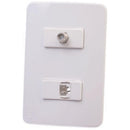 Toma Coaxial + Toma Teléfono T/B Crema Room Electric (UNIDAD)