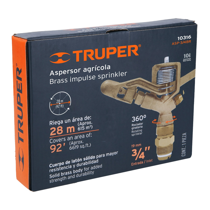 Reguilete Bronce Truper Macho 3/4 Asp-3/4Br (UNIDAD)