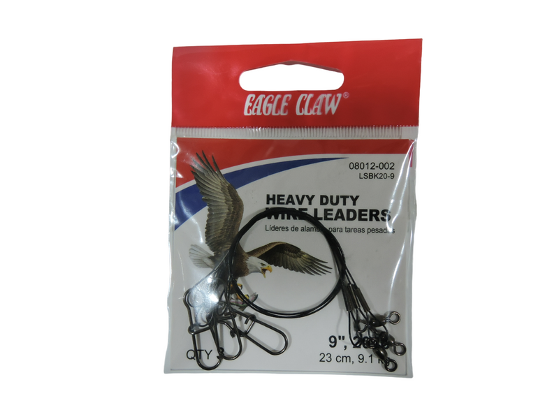 Eagle Claw Verguilla Acero Negro 9 Pulgs 20 Lb 08012-002 (BLISTER)