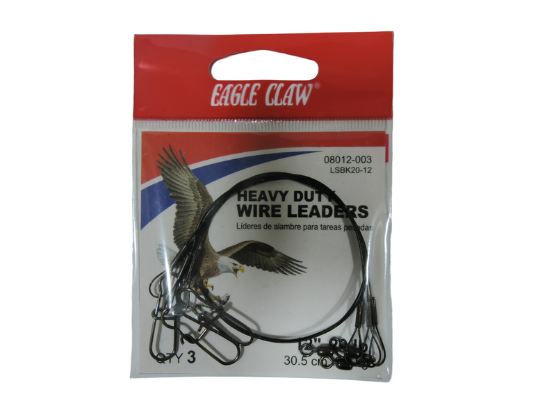 Eagle Claw Verguilla Acero Negro 12 Pulgs 20 Lb 08012-003 (BLISTER)