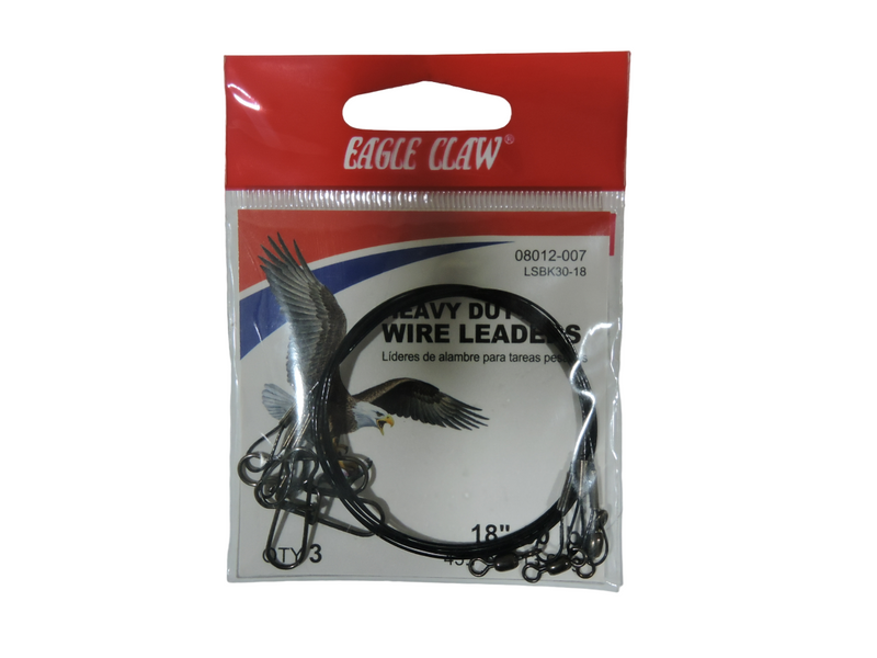 Eagle Claw Verguilla Acero Negro 18 Pulgs 30 Lb 08012-007 (BLISTER)