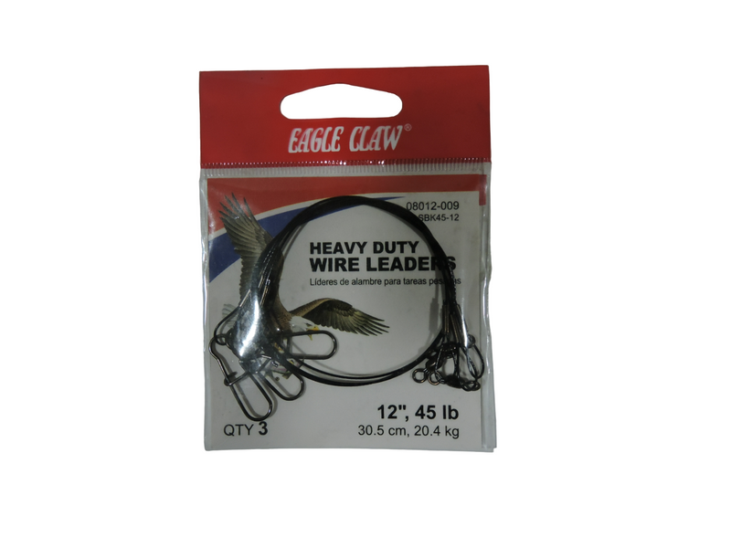 Eagle Claw Verguilla Acero Negro 12 Pulgs 45 Lb 08012-009 (BLISTER)