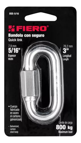 Eslabon Fiero con Seguro 5/16 Bse-5/16 (UNIDAD)
