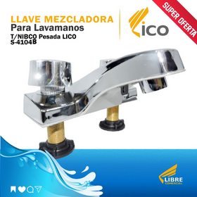 Llave Mezcl. para Lavamanos T/Sayco Pesada S-4100B Lico